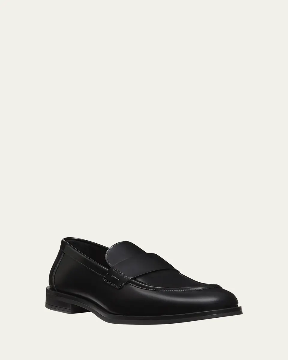Stuart Weitzman Men's Club Brushed Leather Slip-On Loafers | Thumbnail 5 Stuart Weitzman Men's Club Brushed Leather Slip-On Loafers | Thumbnail 5