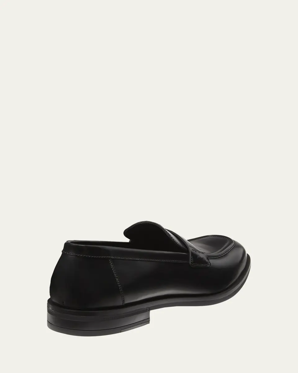 Stuart Weitzman Men's Club Brushed Leather Slip-On Loafers | Thumbnail 6 Stuart Weitzman Men's Club Brushed Leather Slip-On Loafers | Thumbnail 6