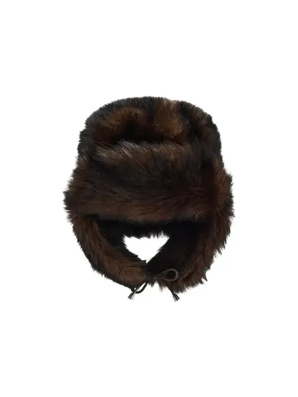 Pologeorgis Men's Merino Shearling Trapper Hat