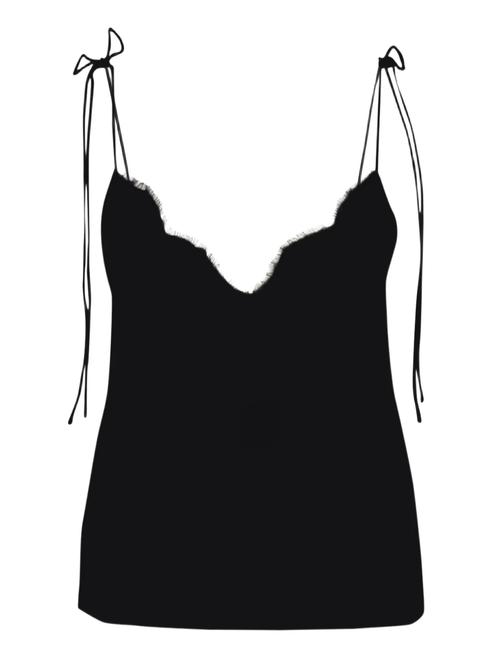 Lace-Trim Silk Cami Top Lace-Trim Silk Cami Top