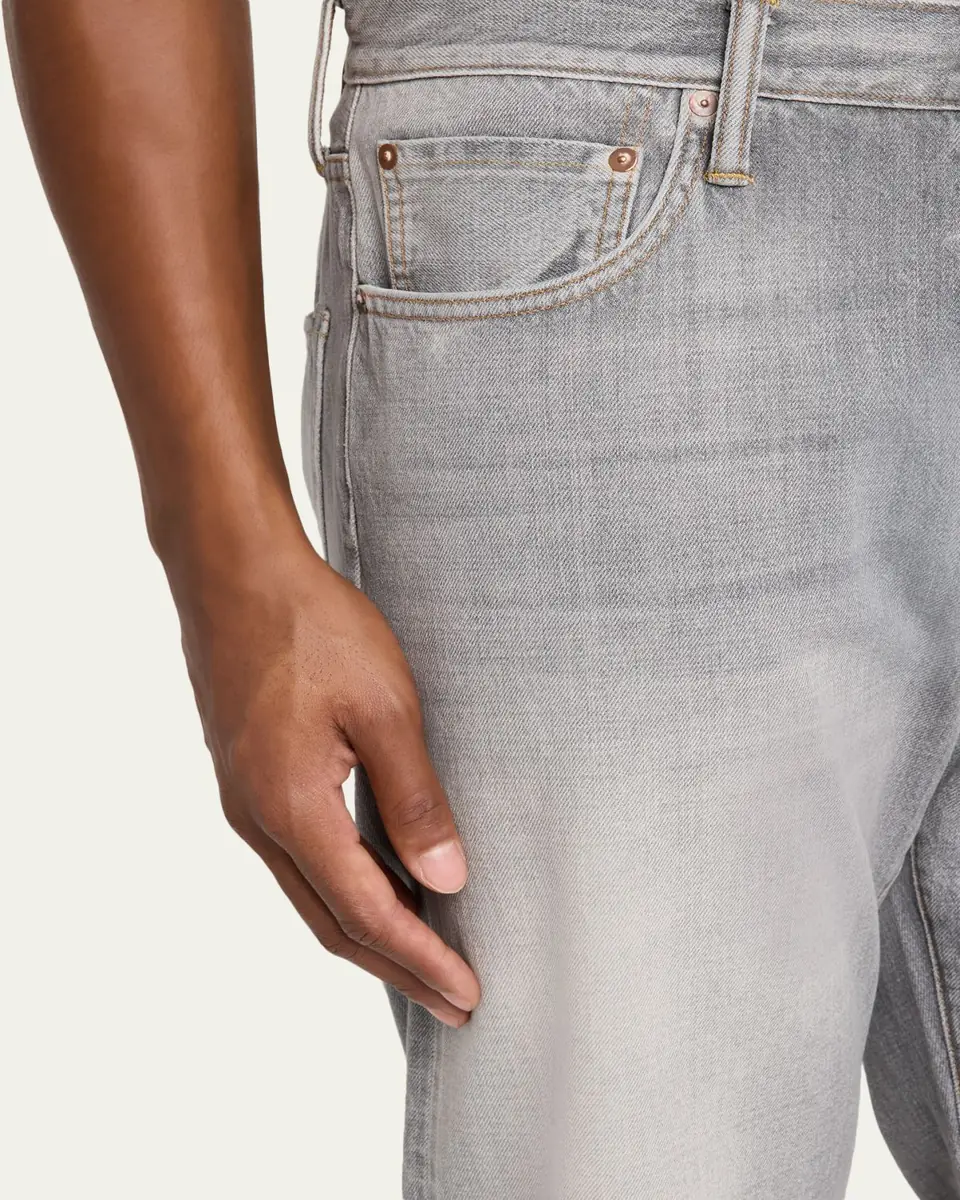 The Seven Continents Men's Jack Grey Denim Relaxed-Fit Jeans | Thumbnail 5 The Seven Continents Men's Jack Grey Denim Relaxed-Fit Jeans | Thumbnail 5