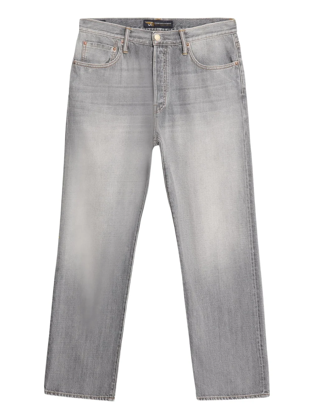 The Seven Continents Men's Jack Grey Denim Relaxed-Fit Jeans