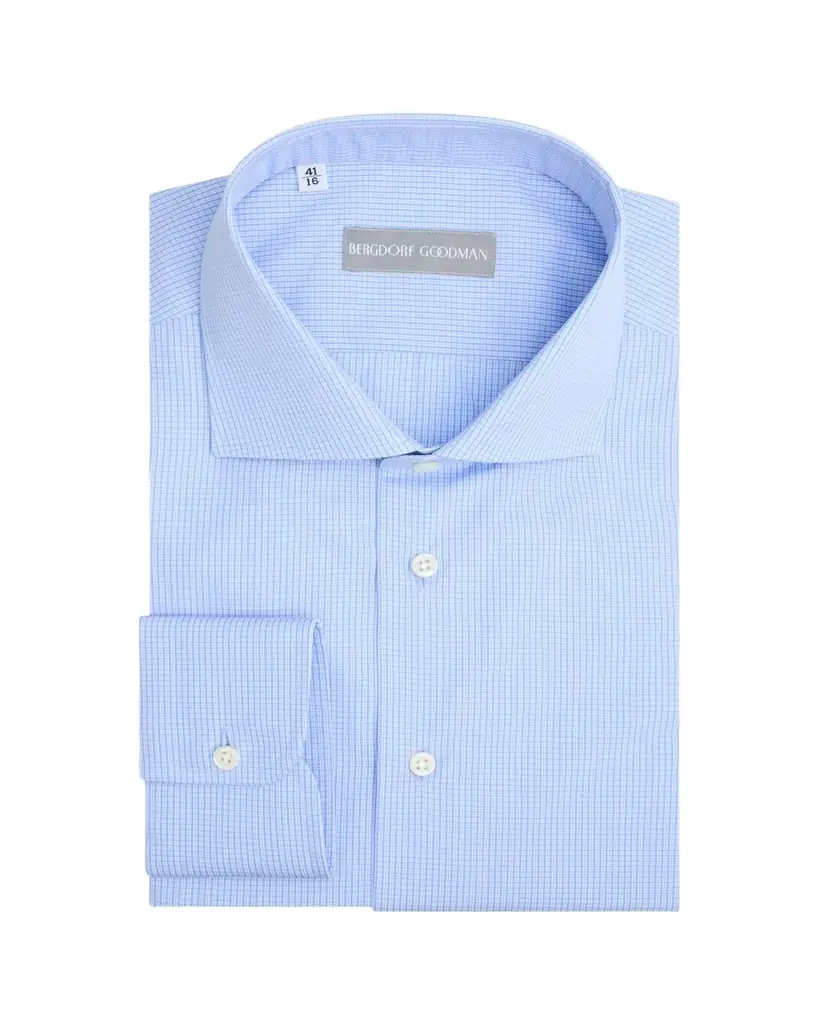Men's Cotton Mini Graph Check Dress Shirt Men's Cotton Mini Graph Check Dress Shirt