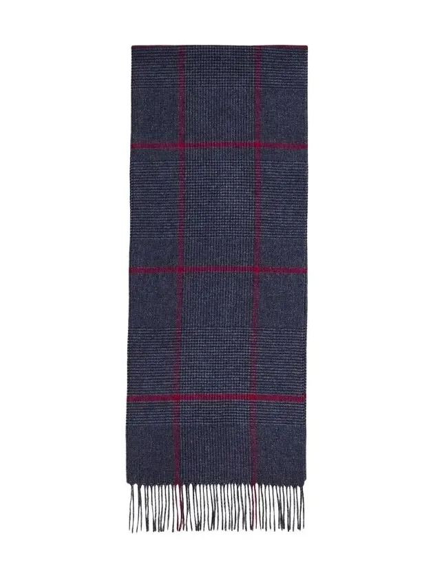 Men's Silk Cashmere Glen Plaid Scarf