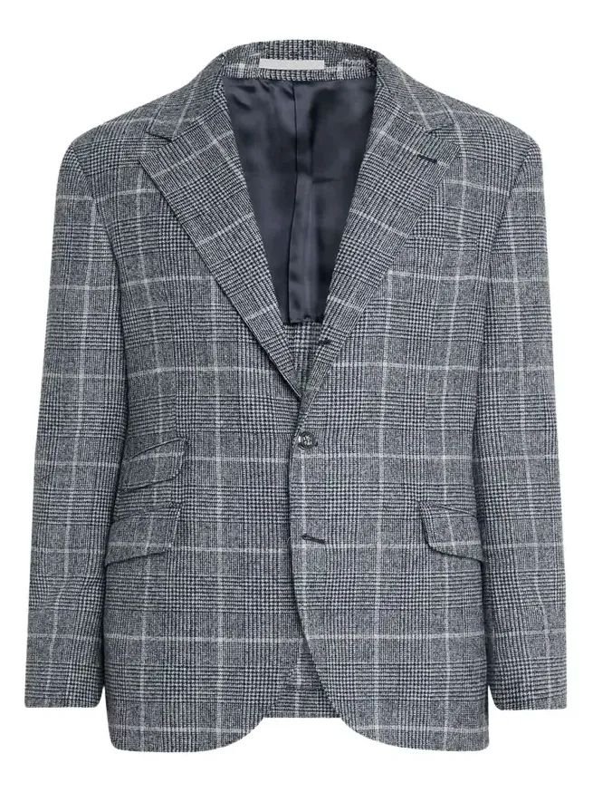 Men's Overplaid Metal-Button Sport Coat Men's Overplaid Metal-Button Sport Coat
