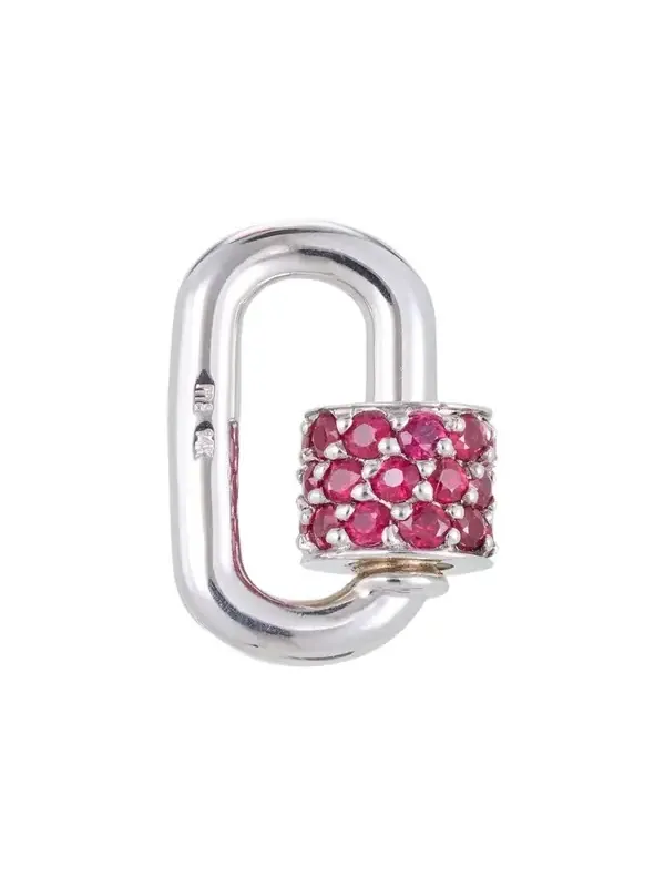 Stoned Chubby Babylock in 14K White Gold with Rubies Stoned Chubby Babylock in 14K White Gold with Rubies