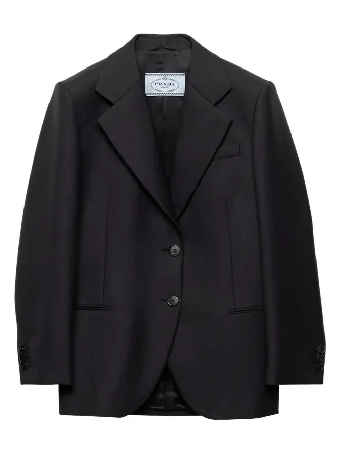 Wool Gabardine Single-Breasted Blazer Wool Gabardine Single-Breasted Blazer