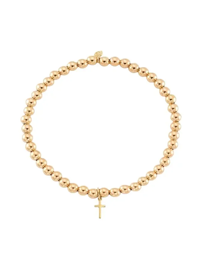 14K Tiny Pure Cross Charm Bracelet 14K Tiny Pure Cross Charm Bracelet