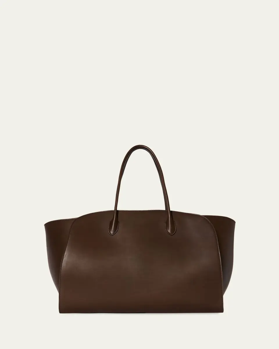 THE ROW Men's Marlo 17 Tote Bag in Saddle Leather | Thumbnail 2 THE ROW Men's Marlo 17 Tote Bag in Saddle Leather | Thumbnail 2