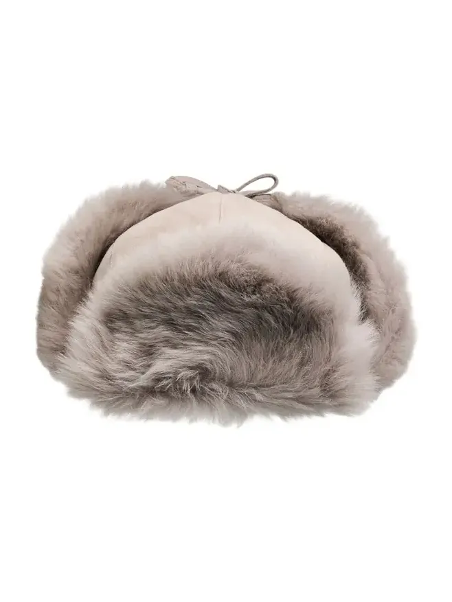 Pologeorgis Men's Suede Shearling-Trim Trapper Hat