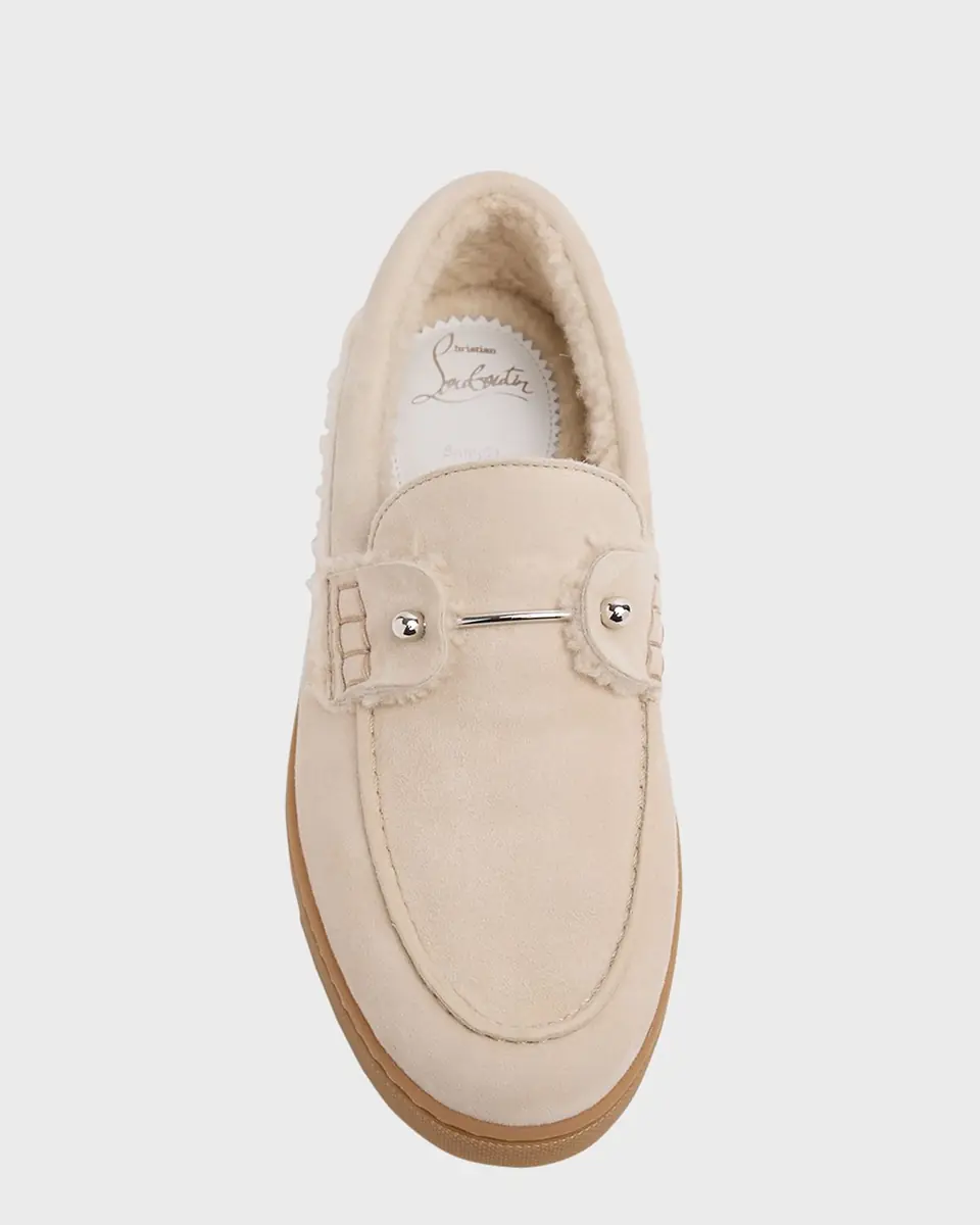 Christian Louboutin Chambeliboat Donna Shearling-Lined Suede Boat Shoes | Thumbnail 14