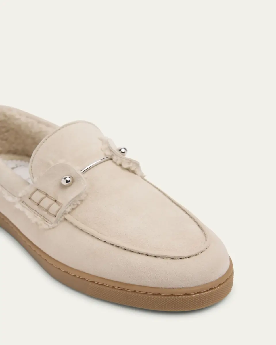 Christian Louboutin Chambeliboat Donna Shearling-Lined Suede Boat Shoes | Thumbnail 3