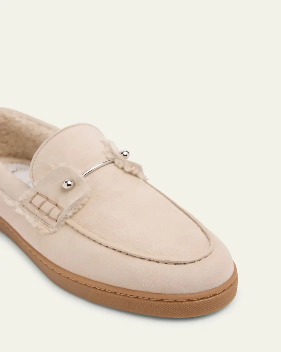 Christian Louboutin Chambeliboat Donna Shearling-Lined Suede Boat Shoes | Thumbnail 7