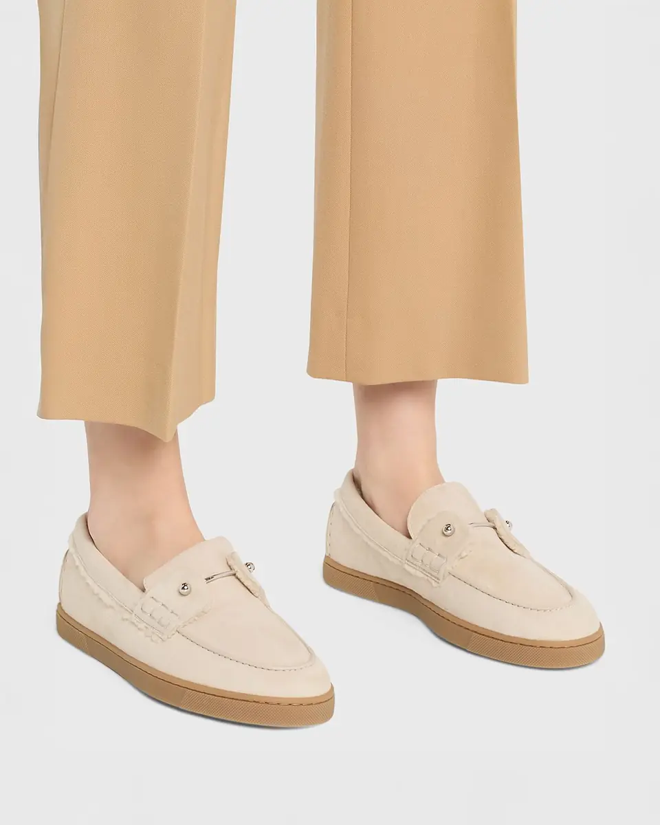Christian Louboutin Chambeliboat Donna Shearling-Lined Suede Boat Shoes | Thumbnail 10