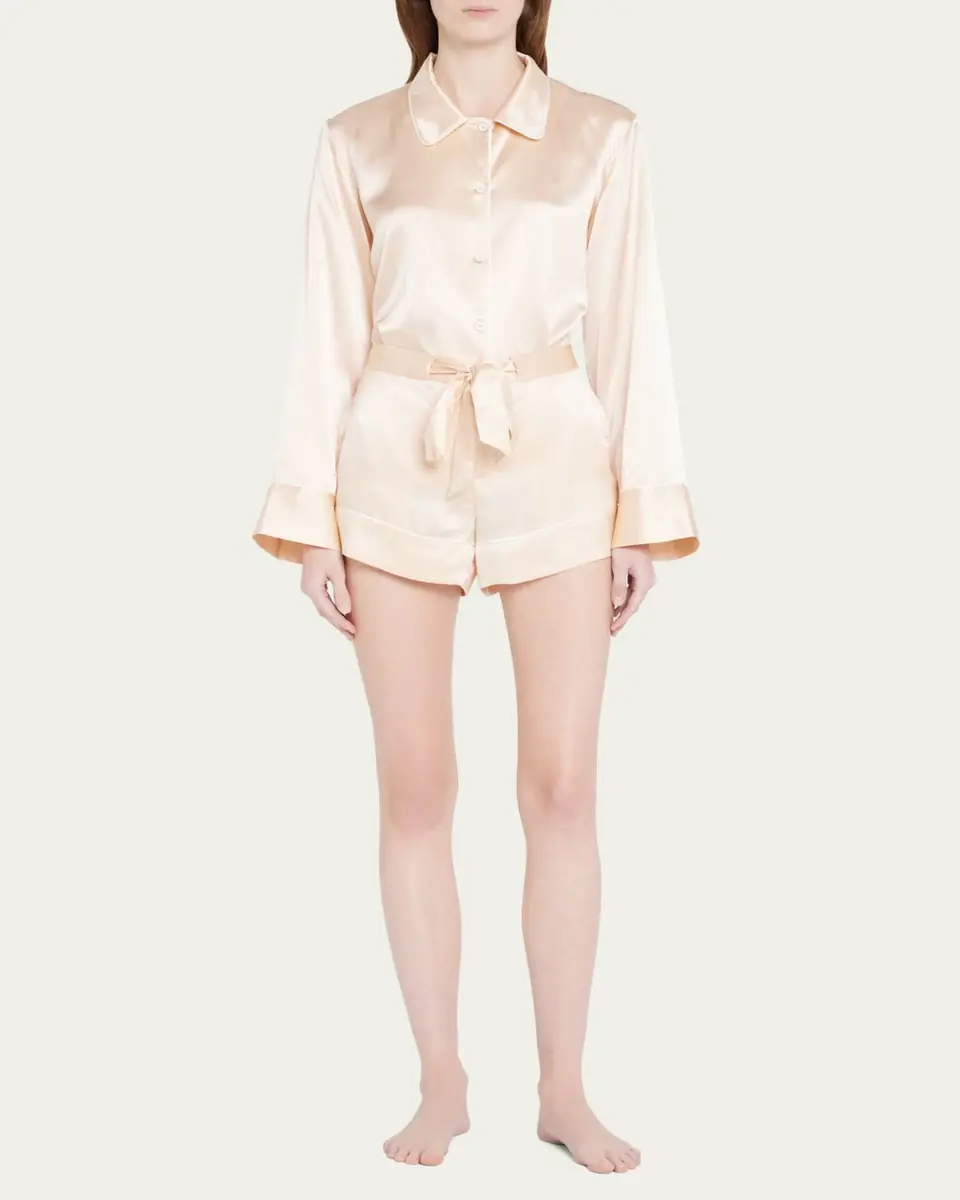 Kiki De Montparnasse Kiki Drawstring Silk Lounge Pants | Thumbnail 6