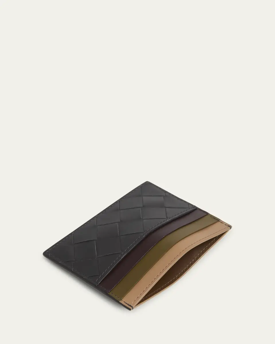 Bottega Veneta Men's Intrecciato 15 Leather Multicolor-Slot Card Holder | Thumbnail 3 Bottega Veneta Men's Intrecciato 15 Leather Multicolor-Slot Card Holder | Thumbnail 3