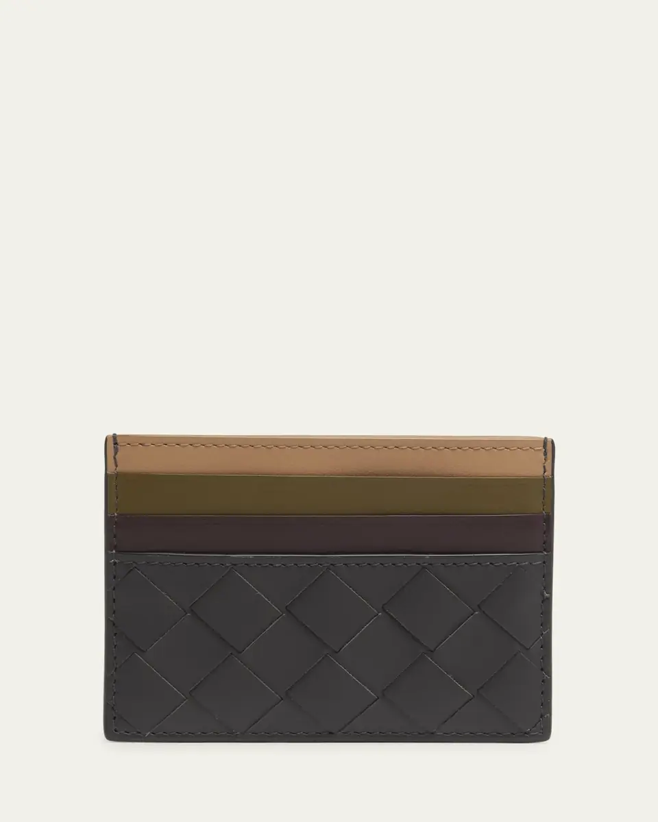 Bottega Veneta Men's Intrecciato 15 Leather Multicolor-Slot Card Holder | Thumbnail 4 Bottega Veneta Men's Intrecciato 15 Leather Multicolor-Slot Card Holder | Thumbnail 4