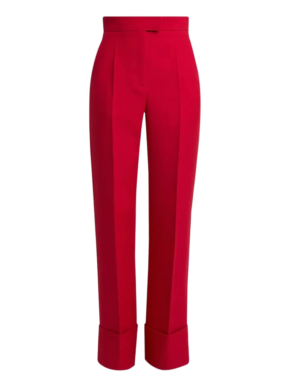 Wool-Silk Straight-Leg Cuffed Pants Wool-Silk Straight-Leg Cuffed Pants