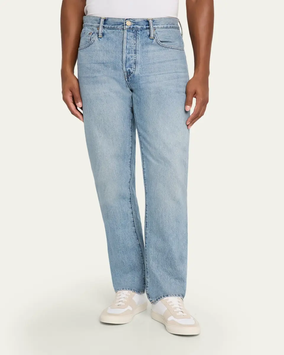 The Seven Continents Men's Charlie Blue Denim Slim Straight-Fit Jeans | Thumbnail 4 The Seven Continents Men's Charlie Blue Denim Slim Straight-Fit Jeans | Thumbnail 4