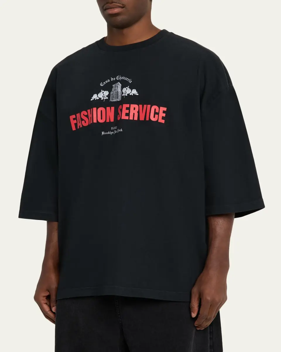 Willy Chavarria Men's Casa De Chavarria Buffalo Oversized T-Shirt | Thumbnail 2 Willy Chavarria Men's Casa De Chavarria Buffalo Oversized T-Shirt | Thumbnail 2