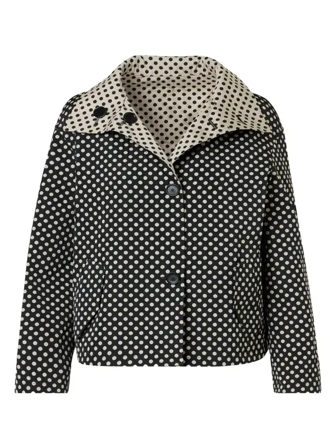 Polka-Dot Single-Breasted Jacket Polka-Dot Single-Breasted Jacket