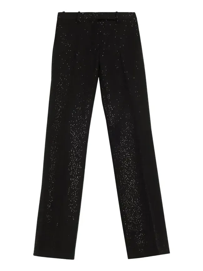 Sequined Crepe Straight-Leg Pants Sequined Crepe Straight-Leg Pants