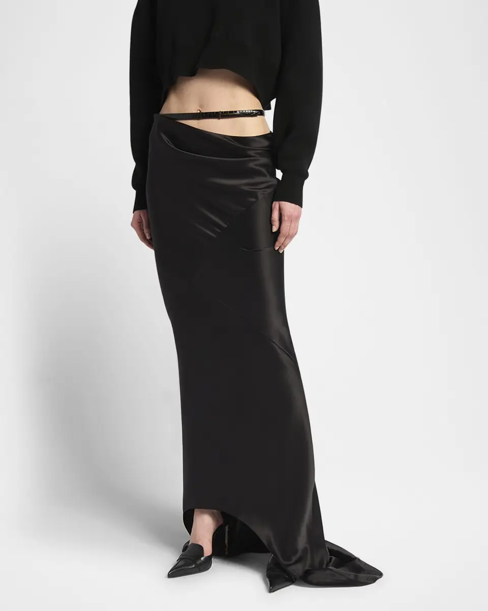 TOM FORD Asymmetric Satin Maxi Skirt With Train | Thumbnail 12 TOM FORD Asymmetric Satin Maxi Skirt With Train | Thumbnail 12