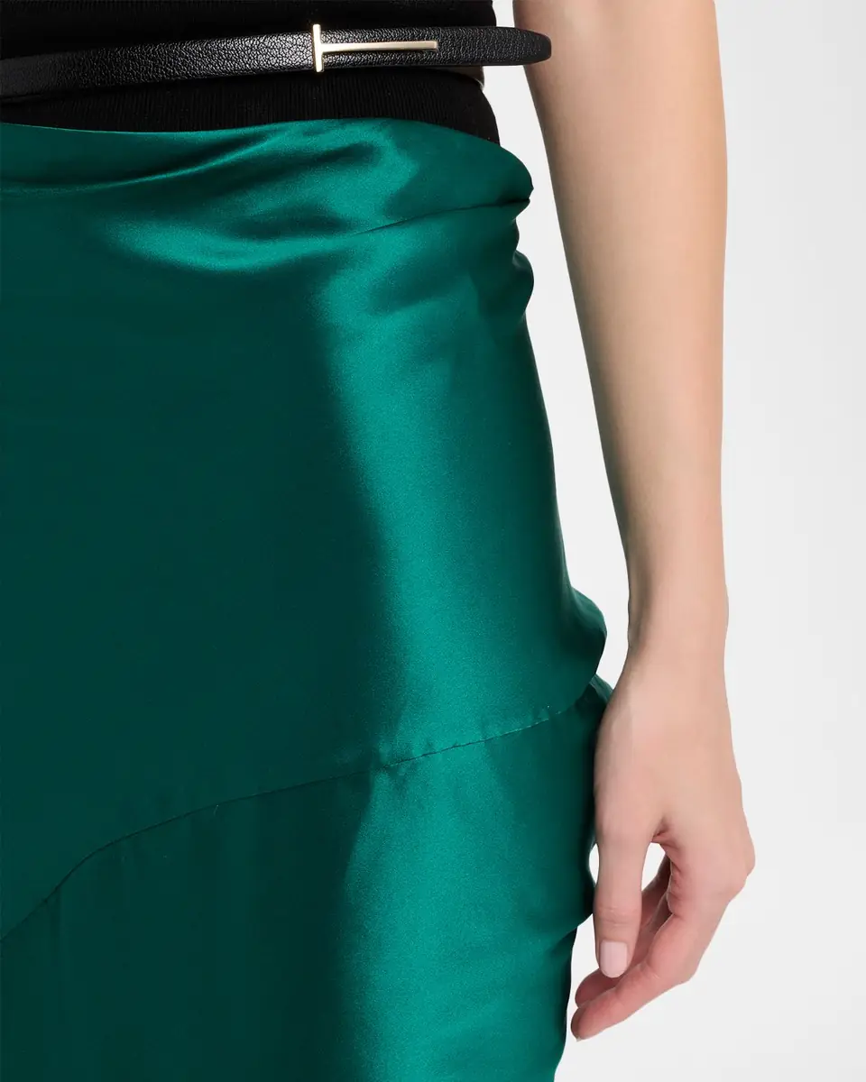 TOM FORD Asymmetric Satin Maxi Skirt With Train | Thumbnail 17 TOM FORD Asymmetric Satin Maxi Skirt With Train | Thumbnail 17