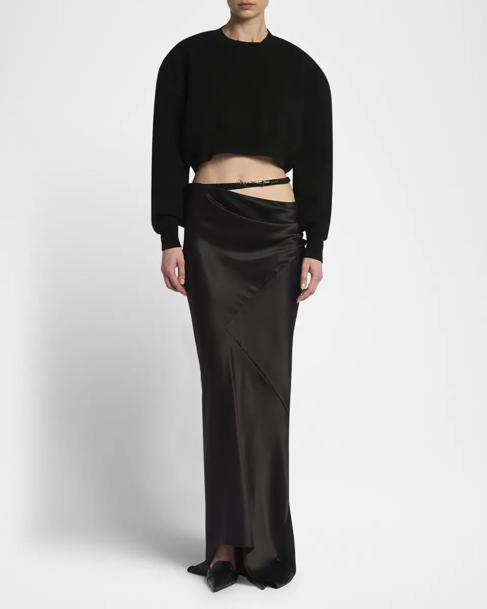 TOM FORD Asymmetric Satin Maxi Skirt With Train | Thumbnail 10 TOM FORD Asymmetric Satin Maxi Skirt With Train | Thumbnail 10