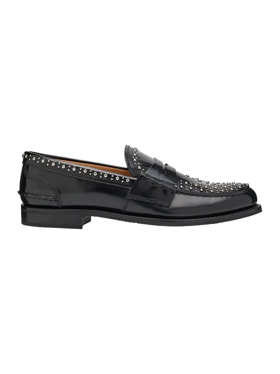 Pembrey Studded Leather Penny Loafers Pembrey Studded Leather Penny Loafers