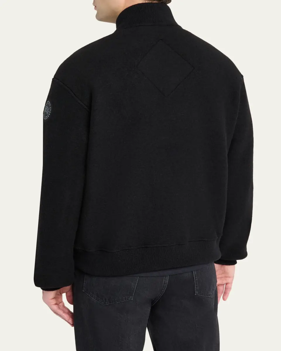 Canada Goose Men's Hudson Fleece Snap-Front Bomber Jacket | Thumbnail 3 Canada Goose Men's Hudson Fleece Snap-Front Bomber Jacket | Thumbnail 3