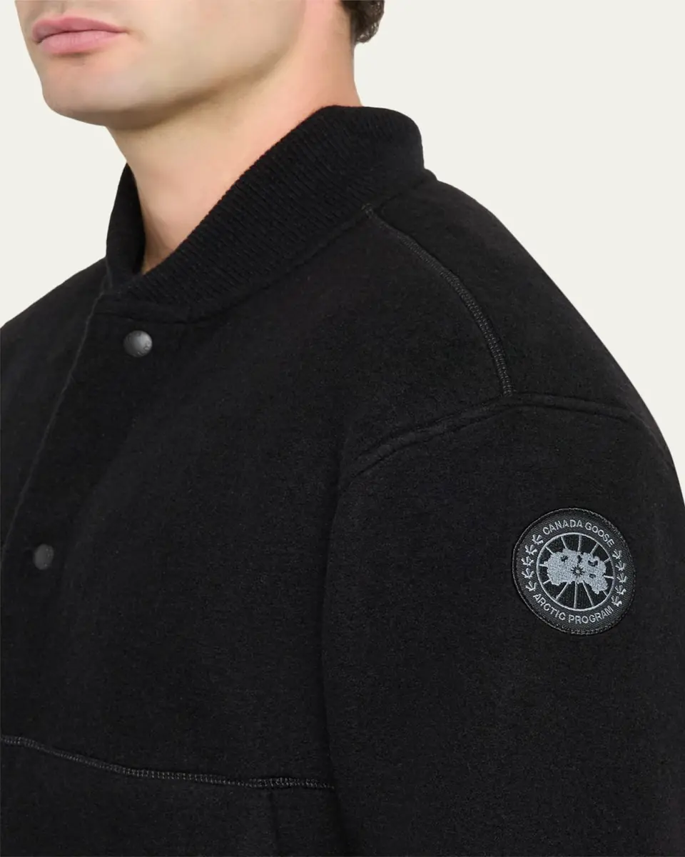 Canada Goose Men's Hudson Fleece Snap-Front Bomber Jacket | Thumbnail 5 Canada Goose Men's Hudson Fleece Snap-Front Bomber Jacket | Thumbnail 5