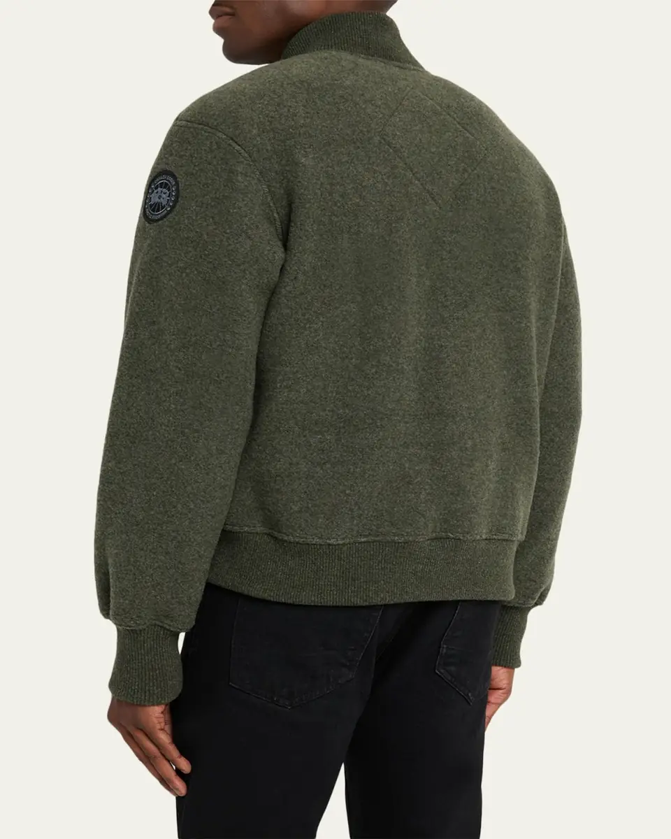 Canada Goose Men's Hudson Fleece Snap-Front Bomber Jacket | Thumbnail 7 Canada Goose Men's Hudson Fleece Snap-Front Bomber Jacket | Thumbnail 7
