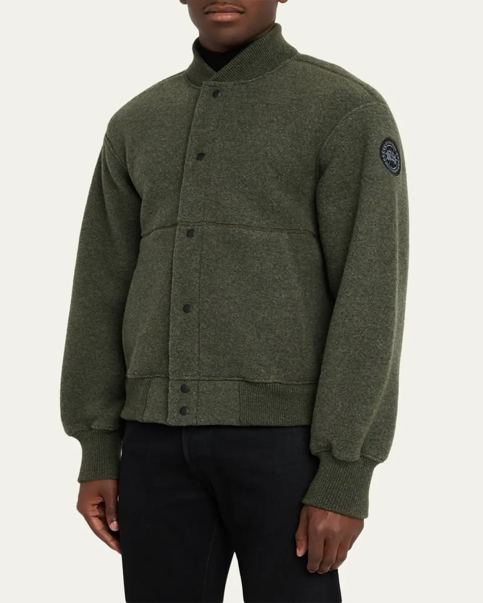 Canada Goose Men's Hudson Fleece Snap-Front Bomber Jacket | Thumbnail 8 Canada Goose Men's Hudson Fleece Snap-Front Bomber Jacket | Thumbnail 8