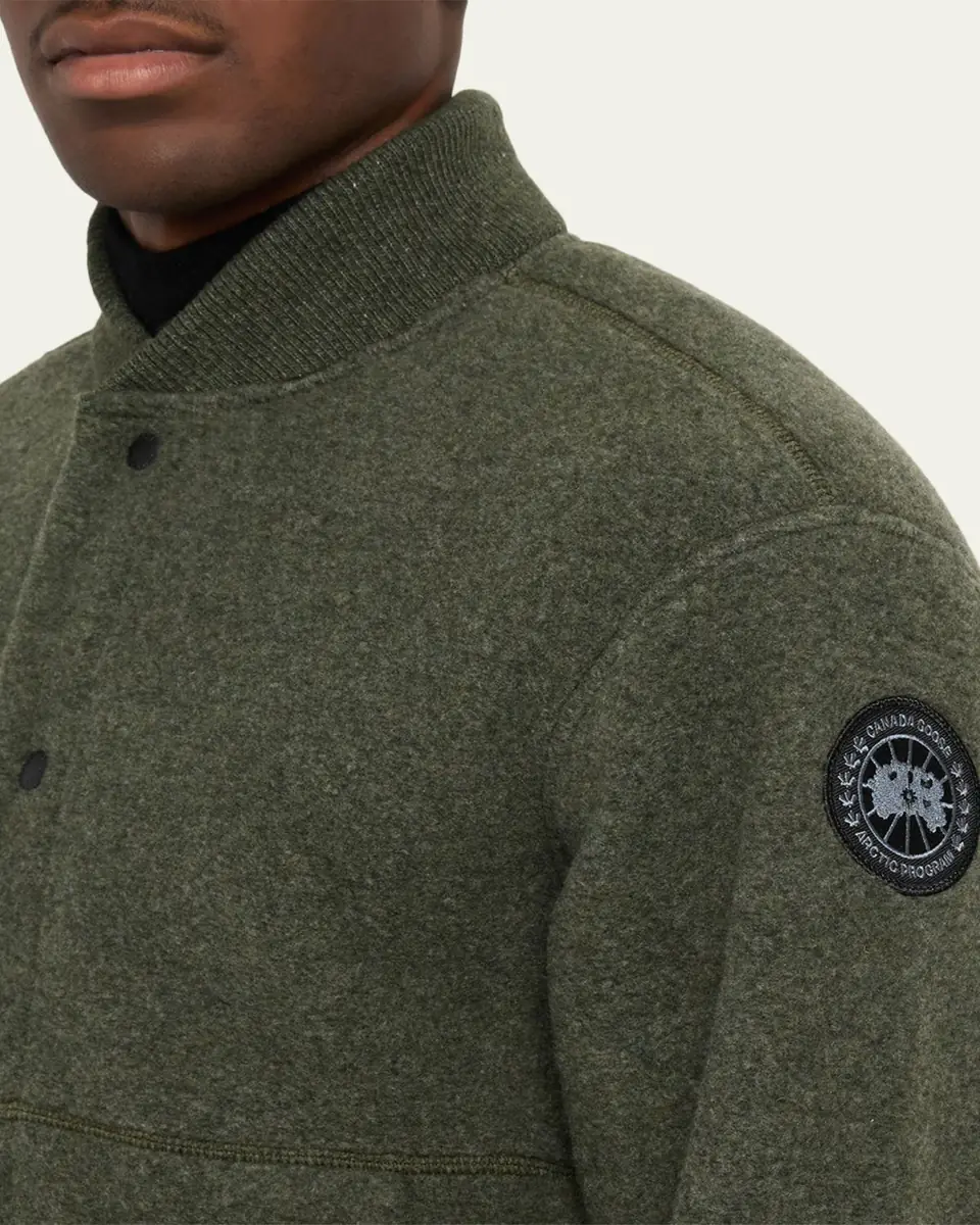 Canada Goose Men's Hudson Fleece Snap-Front Bomber Jacket | Thumbnail 9 Canada Goose Men's Hudson Fleece Snap-Front Bomber Jacket | Thumbnail 9
