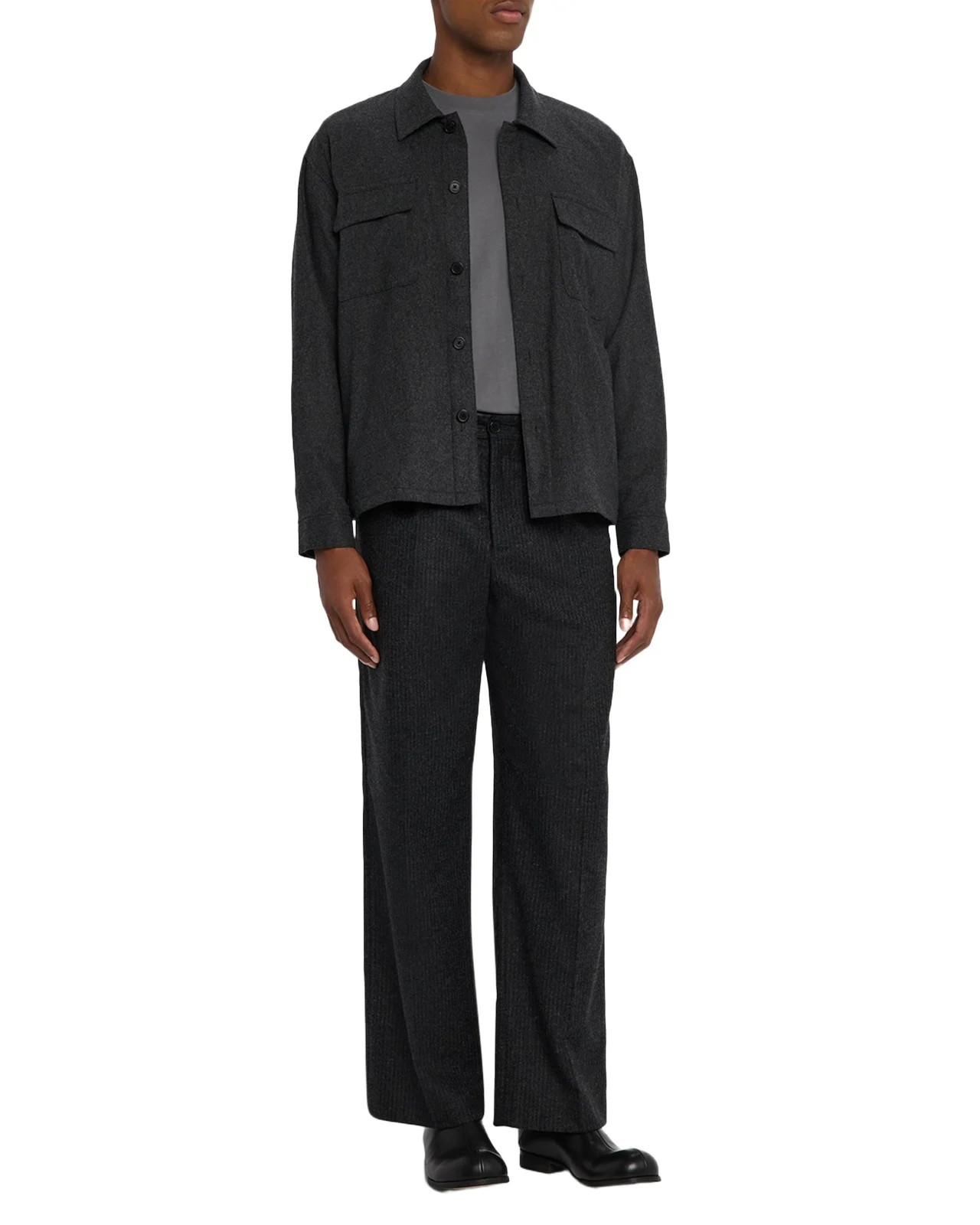 Men's Pinstripe Wide Leg Trousers Men's Pinstripe Wide Leg Trousers