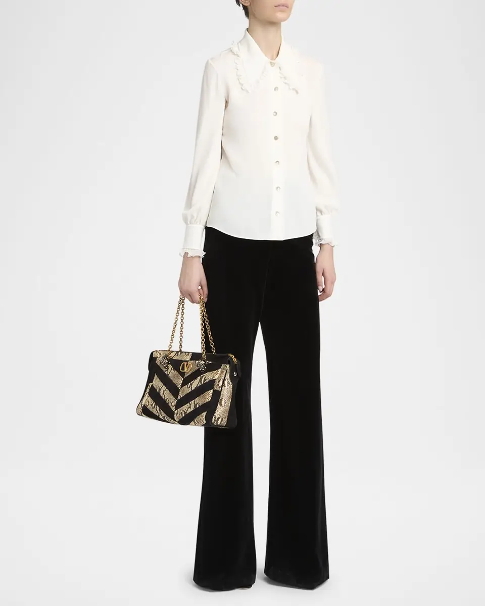 Valentino Garavani Panthea Medium Patchwork Chevron Shoulder Bag | Thumbnail 4