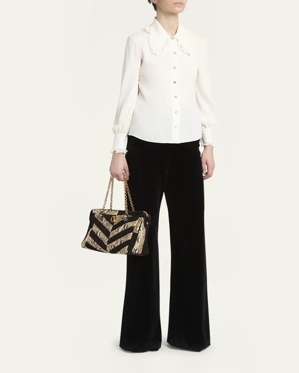 Valentino Garavani Panthea Medium Patchwork Chevron Shoulder Bag | Thumbnail 10