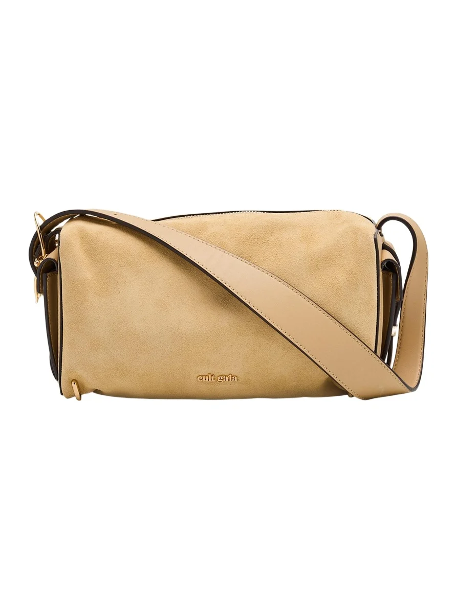Natasha Zip Suede & Leather Shoulder Bag