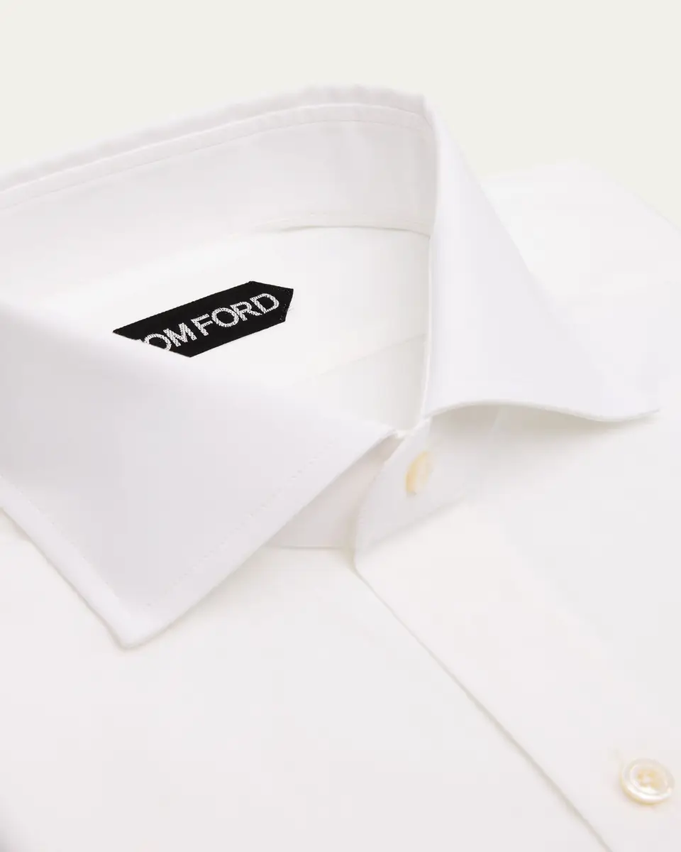 Tom Ford Men's Cotton Slim-Fit Dress Shirt | Thumbnail 2 Tom Ford Men's Cotton Slim-Fit Dress Shirt | Thumbnail 2