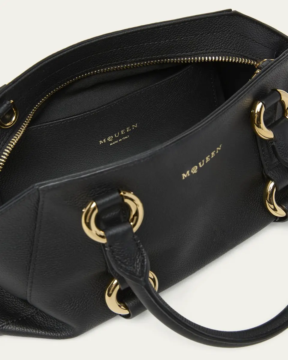 Alexander McQueen Farringdon Small Elongated Calf Leather Crossbody Bag | Thumbnail 4 Alexander McQueen Farringdon Small Elongated Calf Leather Crossbody Bag | Thumbnail 4