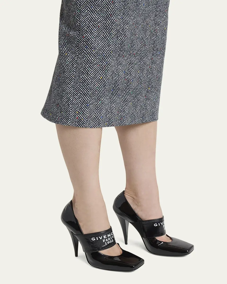 Givenchy Label Patent Leather Pumps | Thumbnail 2