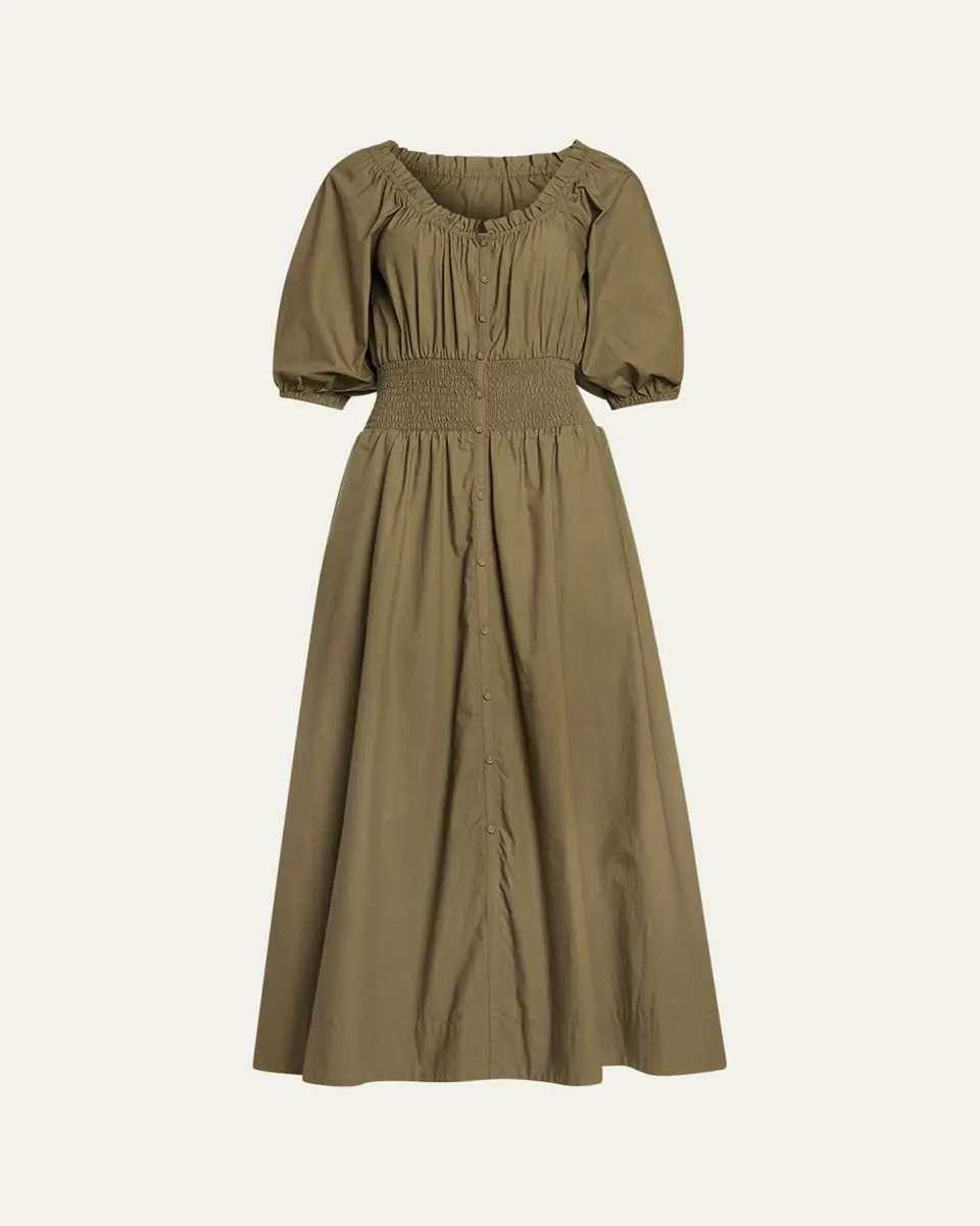 Ramy Brook Laura Puff-Sleeve Midi Shirtdress | Thumbnail 4 Ramy Brook Laura Puff-Sleeve Midi Shirtdress | Thumbnail 4