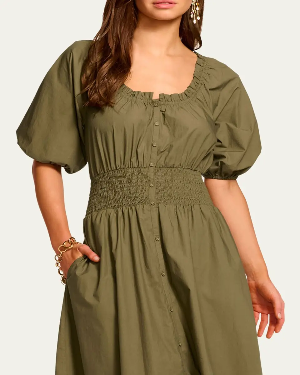Ramy Brook Laura Puff-Sleeve Midi Shirtdress | Thumbnail 7 Ramy Brook Laura Puff-Sleeve Midi Shirtdress | Thumbnail 7