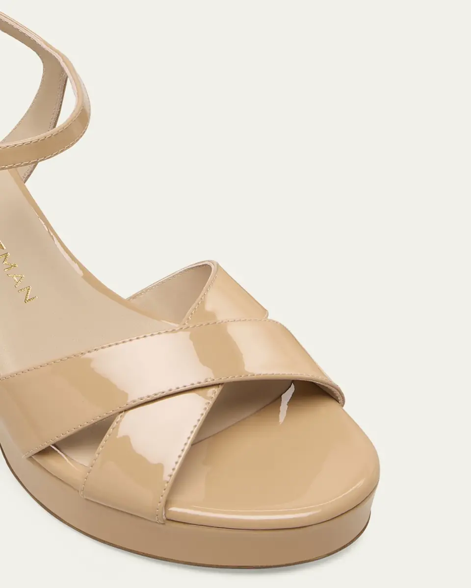Stuart Weitzman Dayna Patent Crisscross Platform Sandals | Thumbnail 4