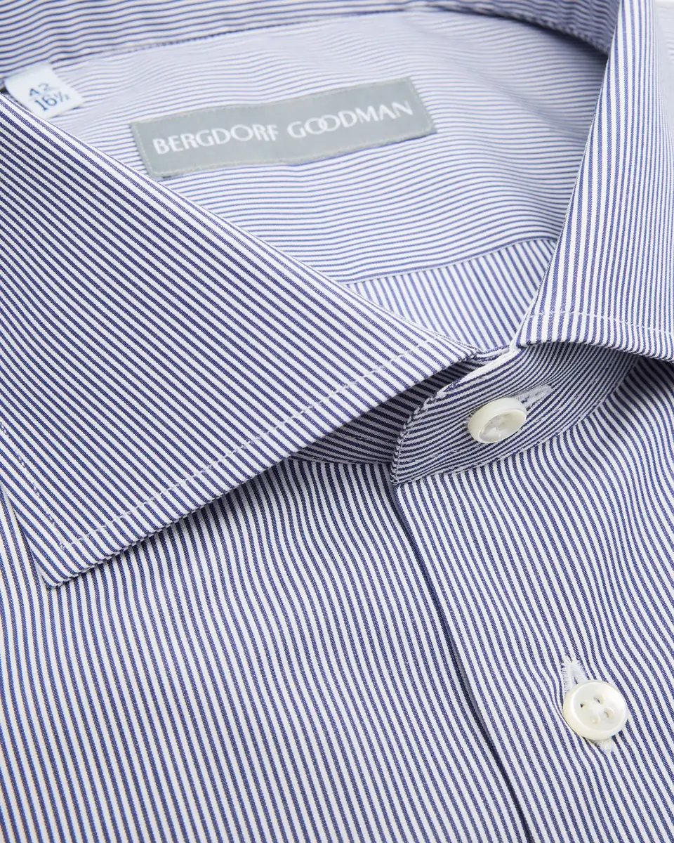 Bergdorf Goodman Men's Cotton Petite Bengal Stripe Dress Shirt | Thumbnail 2 Bergdorf Goodman Men's Cotton Petite Bengal Stripe Dress Shirt | Thumbnail 2