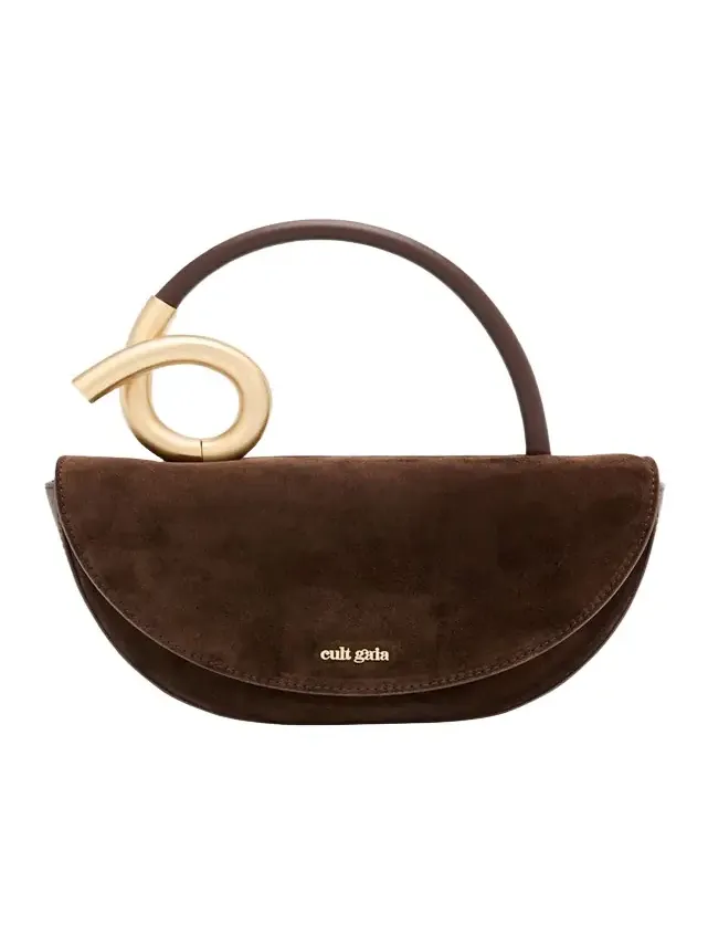 Azariah Half-Moon Suede Top-Handle Bag Azariah Half-Moon Suede Top-Handle Bag