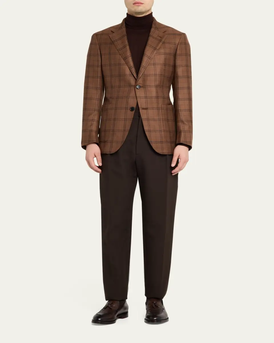 ZEGNA Men's Wool Plaid Slim Fit Two-Button Sport Coat | Thumbnail 2 ZEGNA Men's Wool Plaid Slim Fit Two-Button Sport Coat | Thumbnail 2