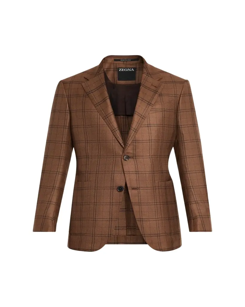 Men's Wool Plaid Slim Fit Two-Button Sport Coat Men's Wool Plaid Slim Fit Two-Button Sport Coat