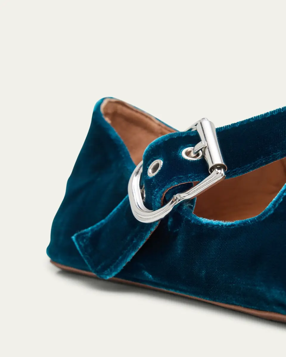 Alaïa Crisscross Velvet Ballerina Flats | Thumbnail 5 Alaïa Crisscross Velvet Ballerina Flats | Thumbnail 5